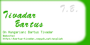 tivadar bartus business card